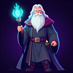 Gandalf the Neon, vector art, artstation