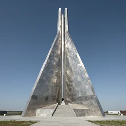 monument for kardashev scaling, made of titanium