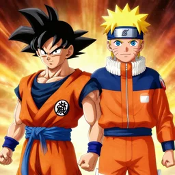 fusion of goku and naruto, highly detailed, 4 k