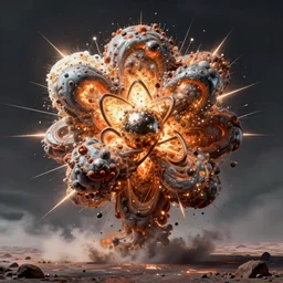minimalistic crazy atomic explosion, extremely detailed, sharp focus, wide view, full body shot, smooth, digital illustration, by james jean, by rossdraws, artgerm, frank franzzeta, mcbess, sakimichan