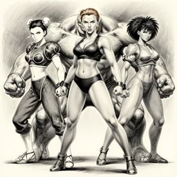 most strongest pose, scarlett johansson as baki with perfect symmetrical anatomical proportions, juggernaut, chun li, afro samurai animes style, by greg rutkowski, pencil and ink, dramatic lighting, full body profile pose
