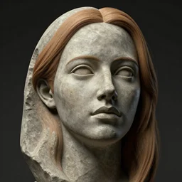 protrait of a stone with the face of emma stone, au naturel, hyper detailed, digital art, trending in artstation, cinematic lighting, studio quality, smooth render, unreal engine 5 rendered, octane rendered, art style by klimt and nixeu and ian sprigger and wlop and krenz cushart.