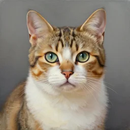 A painting of a cat, full subject, Trending on Artstation