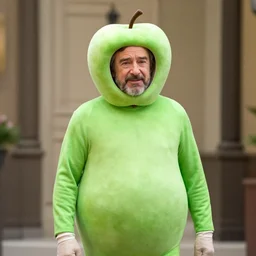 mark ruffalo in a green apple costume