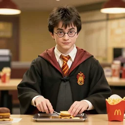 Harry Potter as a McDonald's worker