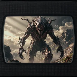 vhs footage of a terrifying creature