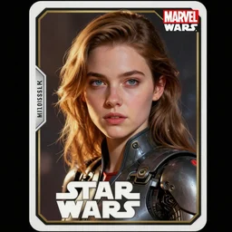 madison beer : : young woman : : as star wars android woman by marvel trading card : : by greg rutkowski, wlop, instagram, unreal engine, : :