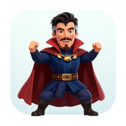 hd detailed hd android app icon of ron swanson as dr strange in battle pose, hd concept art, high quality, matt painting, detailed rendering by marvel, trending on artstation, art, sharp focus, illustration