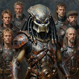 a portrait of a yautja predator by hr giger, sci fi, predator movie, rusty shapes, hard surface, biotechnology, dariusz zawadzki, tim hildebrandt, wayne barlow, bruce pennington, donato giancola, larry elmore, oil on canvas, deep depth field, masterpiece, trending on artstation, featured on pixiv, cinematic composition, hyper - detailed, hd, hdr, 4 k, 8 k