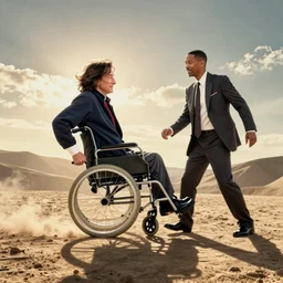 Will smith beating up steven hawking and throwing his wheelchair