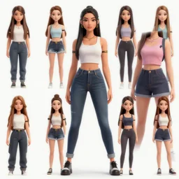 pattern of anthropomorphic social girls in style of gta accompanying artificial intelligence on background - n 9