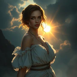emma watson goddess of the summer twilight, highly detailed, digital painting, artstation, concept art, smooth, sharp focus, illustration, unreal engine 5, 8 k, art by artgerm and greg rutkowski and edgar maxence