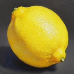 a realistic close - up lemonpainting by salvador dali, fine details
