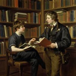 library, painting by gaston bussiere, craig mullins, j. c. leyendecker