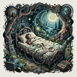 a good night's sleep by brian froud highly detailed intricate fantasy concept art, lighting by greg rutkowski, octane