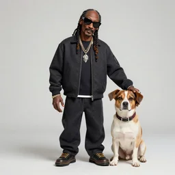hybrid chimera of snoop dogg and a dog