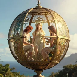 the orb of dreams, sunlight study, art nouveau, by jan davidz de heem and ( ( ( ( lisa frank ) ) ) ), 8 k, sharp focus, octane render, ( ( ( kauai ) ) )
