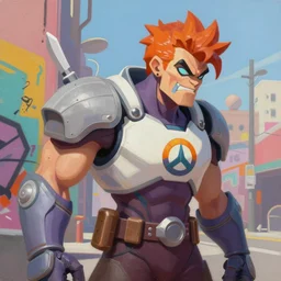 greg manchess portrait painting of epic spawn as overwatch character, medium shot, asymmetrical, profile picture, organic painting, sunny day, matte painting, bold shapes, hard edges, street art, trending on artstation, by huang guangjian, gil elvgren, ruan jia, greg rutkowski, gaston bussiere