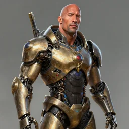 portrait of dwayne johnson, robot steampunk, horizon zero dawn machine, intricate, elegant, highly detailed, ray tracing, digital painting, artstation, concept art, smooth, sharp focus, illustration, art by artgerm and greg rutkowski and alphonse mucha, 8 k