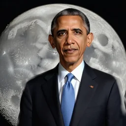 obama on the moon