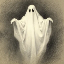 still like drawing of a ghost, art work by leyendecker
