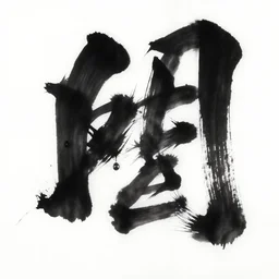 high quality big chinese ink strokes, black and white, brush, drops, splash