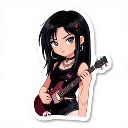 punk rock girl sticker!