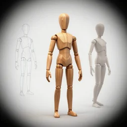wooden armature design, character sheet, 3d render, Greg Rutkowski, Zabrocki, Karlkka, Jayison Devadas, Phuoc Quan, trending on Artstation, 8K, ultra wide angle, zenith view, pincushion lens effect