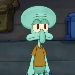 a drawing of squidward as a human. digital art. artstation. photoshop.