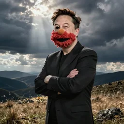photo of Elon Musk as Elmo