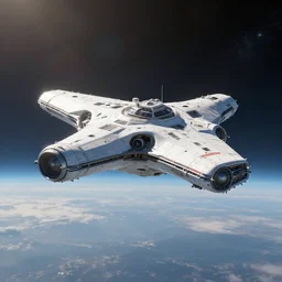 space frigate landed on area 5 1, artstation, volumetric light, high detail, reflections, perfect, concept art, hdr, 4 k
