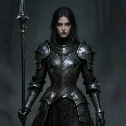 dark fantasy mistress, lady - knight, high details, dark mood, tyler edlin, artstation