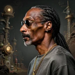 snoop dogg, highly detailed vfx side portrait, intricate detailed environment, global illumination, by james jean and moebius and artgerm and liam brazier and victo ngai and tristan eaton. detailed, vector art, digital illustration, concept art, 8 k, hdr
