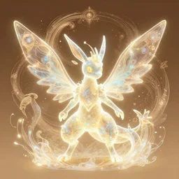 ( fairy type pokemon ), creature creature in a alaska, warm tones, bioluminescent translucent : by michal karcz, daniel merriam, victo ngai and guillermo del toro : ornate, dynamic, particulate, intricate, elegant, highly detailed, centered, artstation, smooth, sharp focus