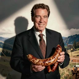 arnold schwarzenegger made of sausage