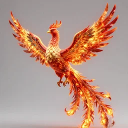 beautiful still of the phoenix, the majestic mythical bird with the plumage of fire, beautiful intense light of fire, hyper detailed, photography, artstation