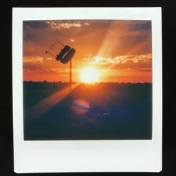 expired polaroid of unknown objects, refractions, chromatic aberrations, glitches, backlight, light leaks, in the style of rothko
