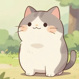 cute anime fat cats