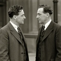 1920s newsreel of a man meeting his future self
