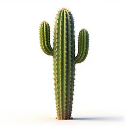 fierce cactus person, detailed 3d character render, full body, standing, isolated on a pure white background, centered, whole figure in frame, sharp focus, studio lighting