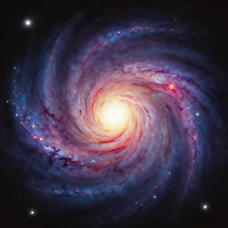 vector art style spiral galaxy
