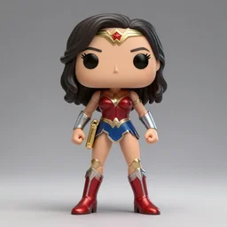 fashion model full body character gal gadot face as wonder woman action figure funko pop, octane render, cgsociety, nendroid, anime, disney, pixar, 8 k, hd, dof, volumetric lighting by alex ross