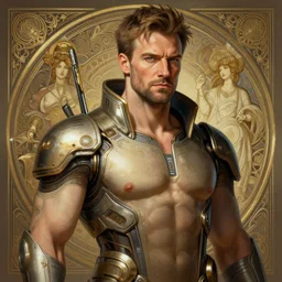 portrait of ricky gervais, sci - fi, muscular! cyberpunk, intricate, elegant, highly detailed, digital painting, artstation, concept art, smooth, sharp focus, illustration, art by artgerm and greg rutkowski and alphonse mucha