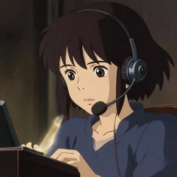 portrait of a telegraph operator working, studio lighting delicate features finely detailed perfect face directed gaze, gapmoe yandere grimdark, trending on pixiv fanbox, painted by greg rutkowski makoto shinkai takashi takeuchi studio ghibli