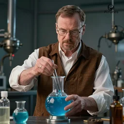walter white making a healing potion, concept art by senior character artist, cgsociety, photorealism, reimagined by industrial light and magic, rendered in unreal engine, official art