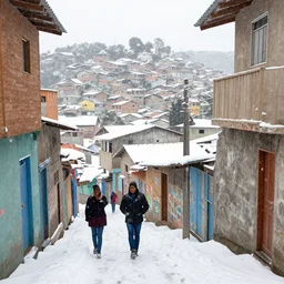 a snow day in a brazil favela
