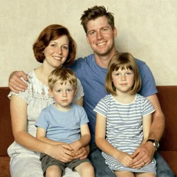 portrait of LGBT family by Norman Rockwell,