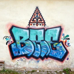 transylvanian folk art, in the style of graffiti, made by david choe