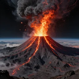 volcano eruption on alien planet, 4 k, epic, detailed, concept art by jonathan guzi