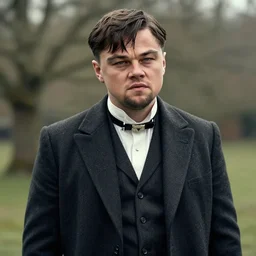 film still of Leonardo DiCaprio!!! as Thomas Shelby in Peaky Blinders, 4k